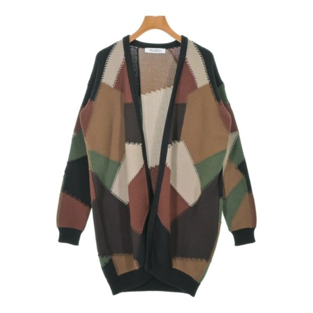 Max Mara - Max Mara カーディガン S 茶xカーキxベージュ等(総柄 Max Mara - Max Mara カーディガン S 茶xカーキxベージュ等(総柄
