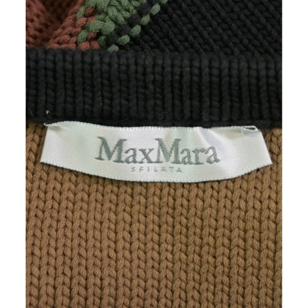 Max Mara - Max Mara カーディガン S 茶xカーキxベージュ等(総柄 Max Mara - Max Mara カーディガン S 茶xカーキxベージュ等(総柄