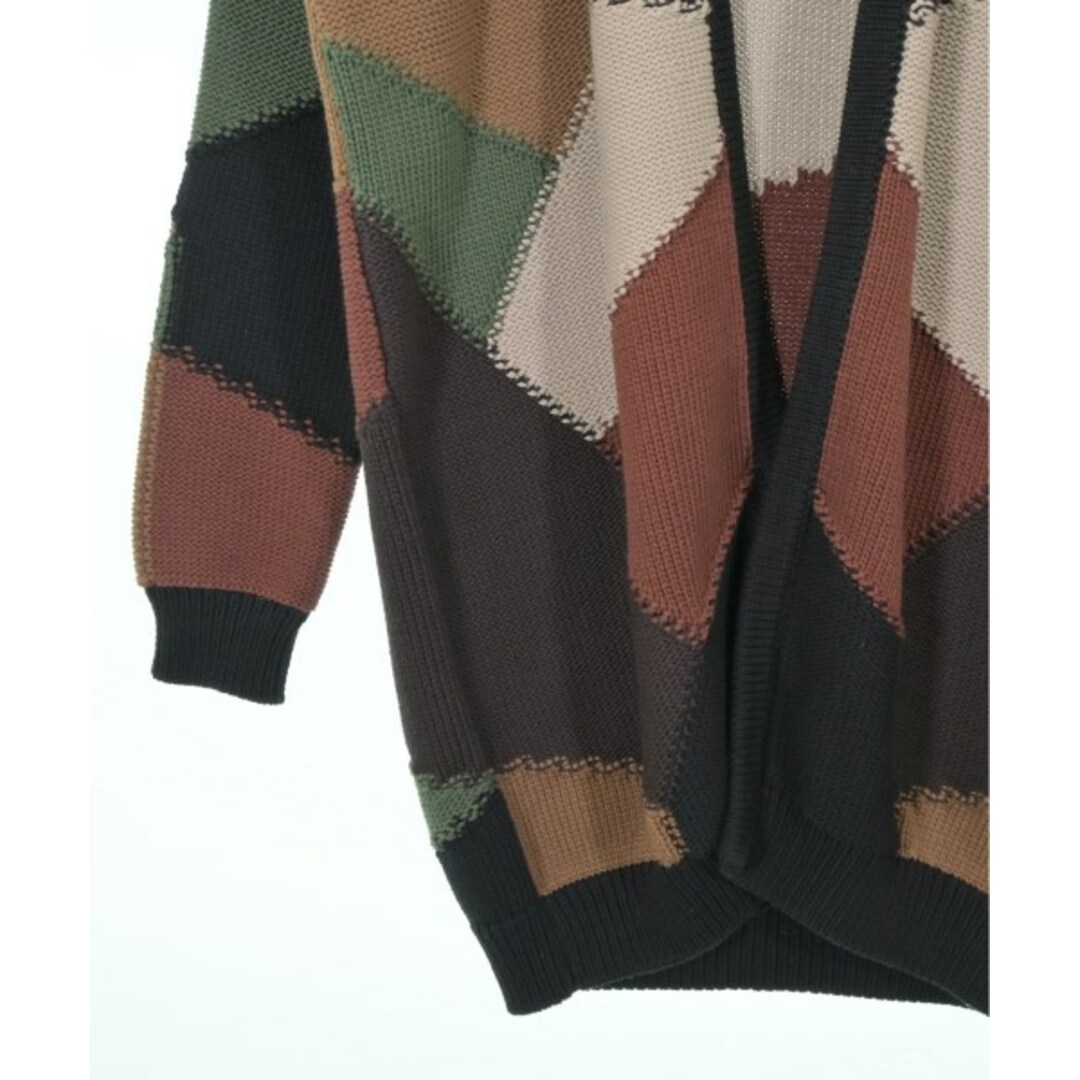 Max Mara - Max Mara カーディガン S 茶xカーキxベージュ等(総柄 Max Mara - Max Mara カーディガン S 茶xカーキxベージュ等(総柄
