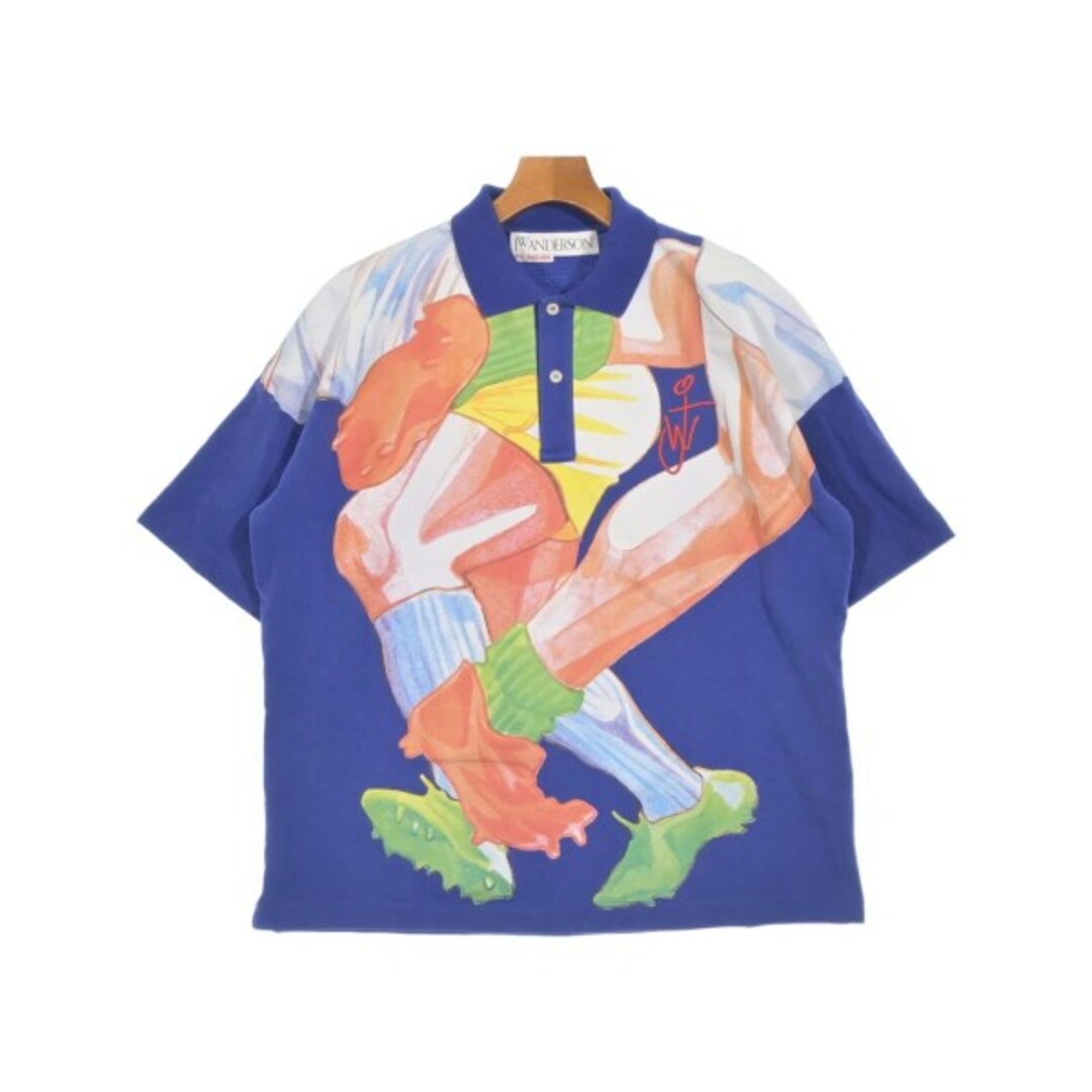 J.W.ANDERSON - JW Anderson ポロシャツ M 青x白xオレンジ等 J.W.ANDERSON - JW Anderson ポロシャツ M 青x白xオレンジ等
