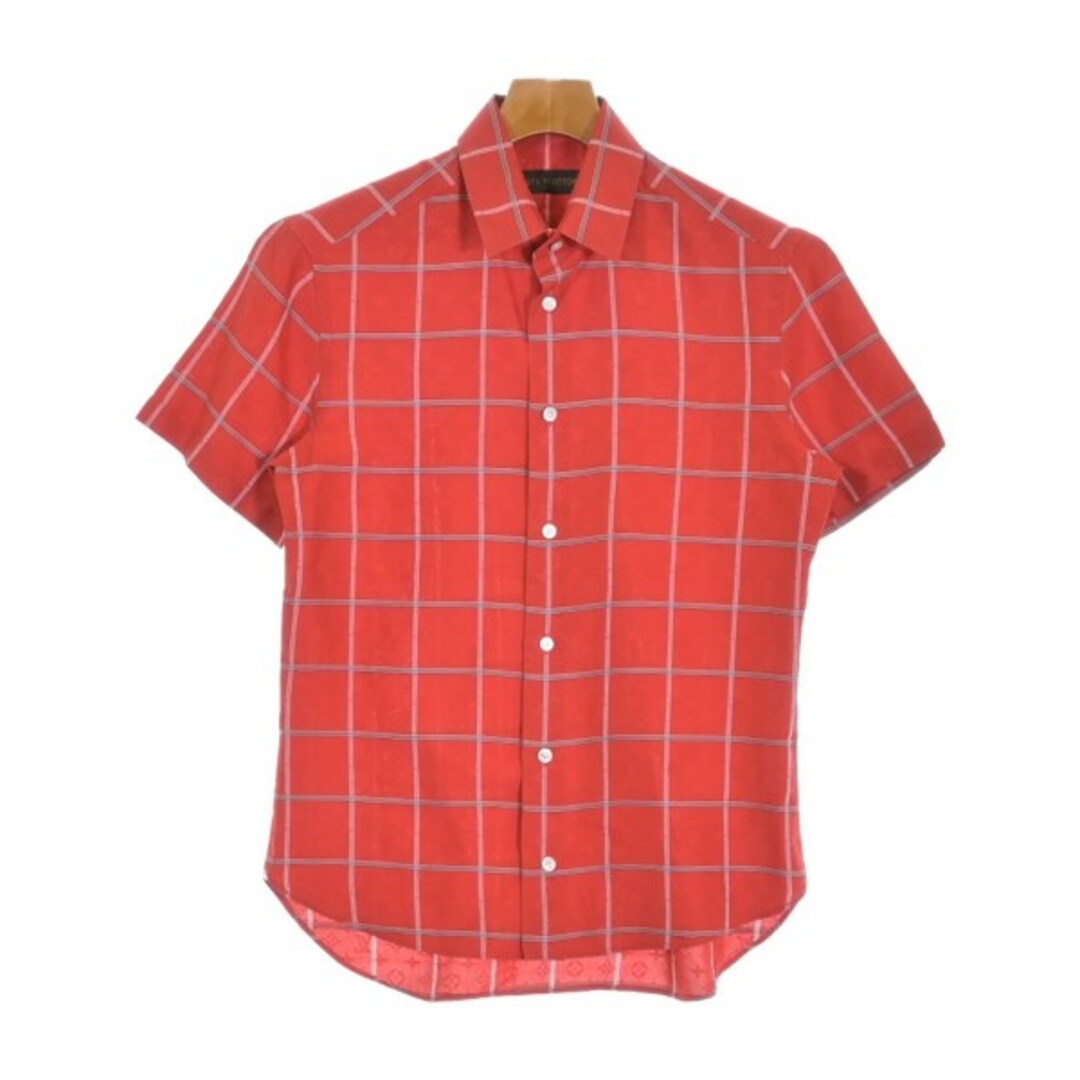 LOUIS VUITTON - LOUIS VUITTON カジュアルシャツ XS 赤x紺系等 LOUIS VUITTON - LOUIS VUITTON カジュアルシャツ XS 赤x紺系等