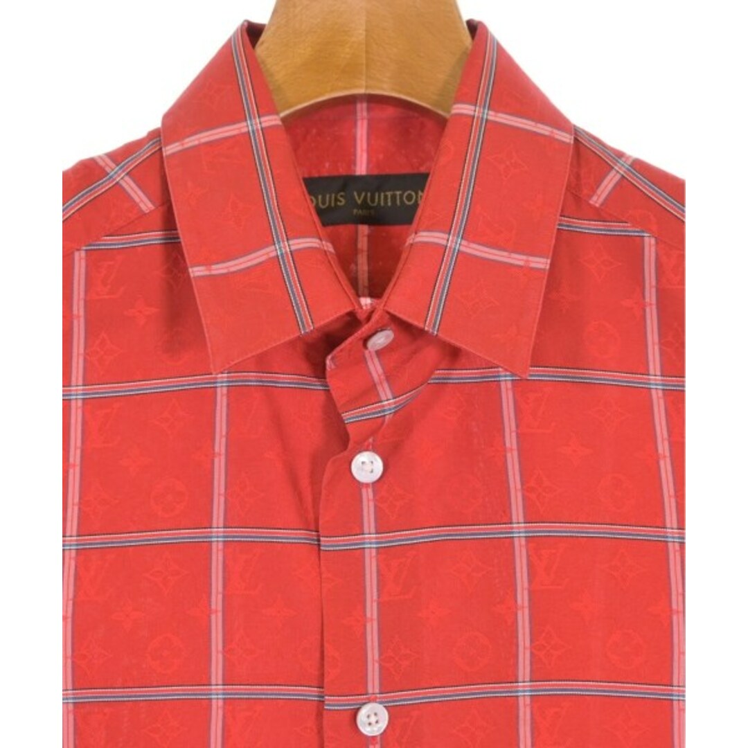 LOUIS VUITTON - LOUIS VUITTON カジュアルシャツ XS 赤x紺系等 LOUIS VUITTON - LOUIS VUITTON カジュアルシャツ XS 赤x紺系等