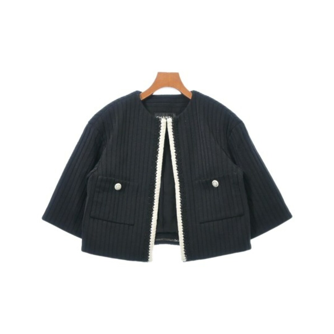 CHANEL - CHANEL シャネル ジャケット 36(XS位) 黒 【古着 CHANEL - CHANEL シャネル ジャケット 36(XS位) 黒 【古着