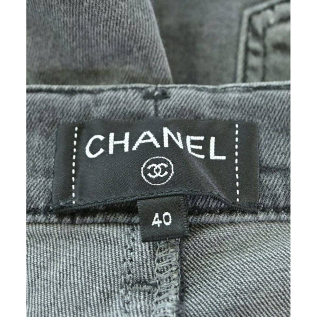 CHANEL - CHANEL シャネル デニムパンツ 40(M位) 黒(デニム CHANEL - CHANEL シャネル デニムパンツ 40(M位) 黒(デニム