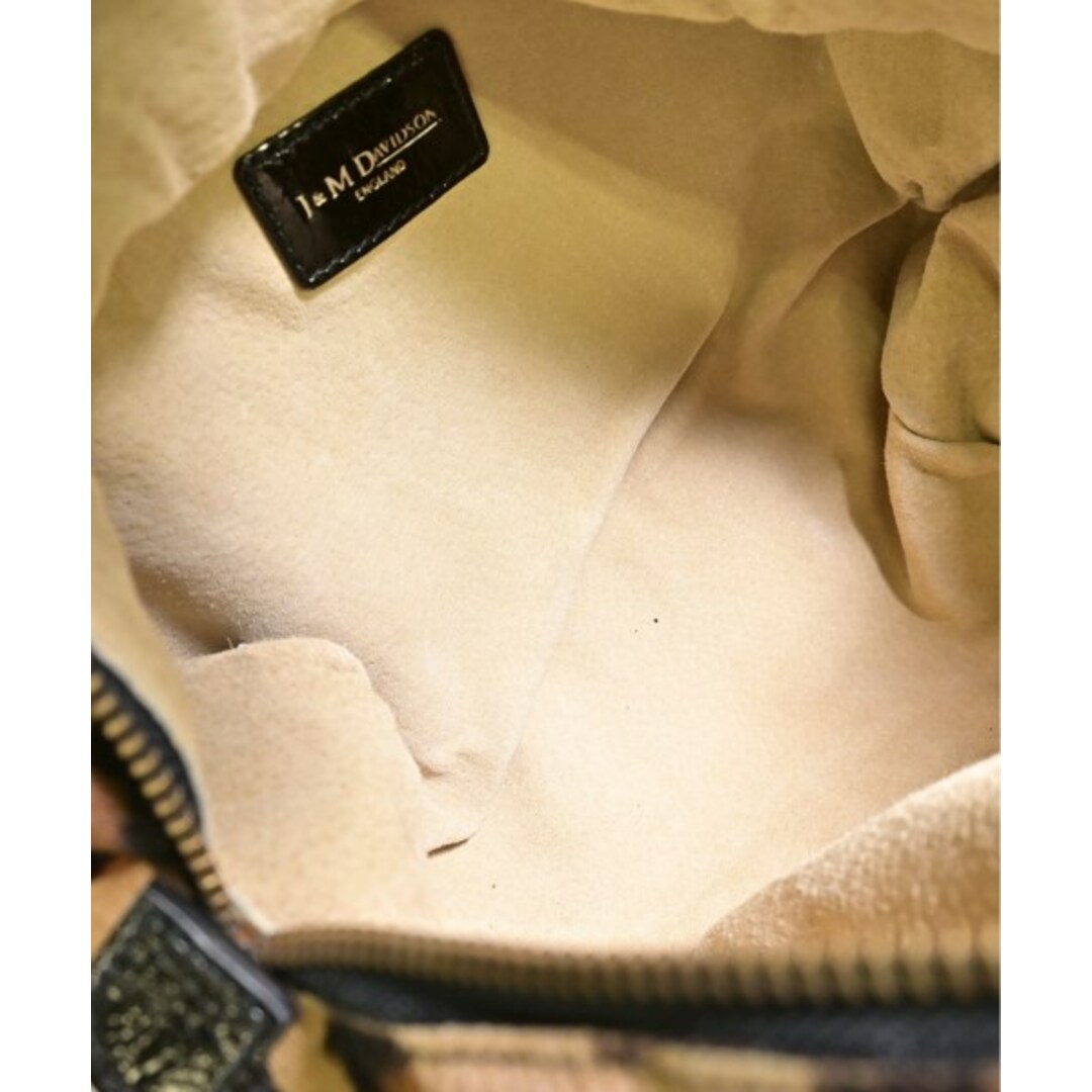 J&M DAVIDSON クラッチバッグ - ベージュx茶x黒(豹柄) 【古着 J&M DAVIDSON クラッチバッグ - ベージュx茶x黒(豹柄) 【古着