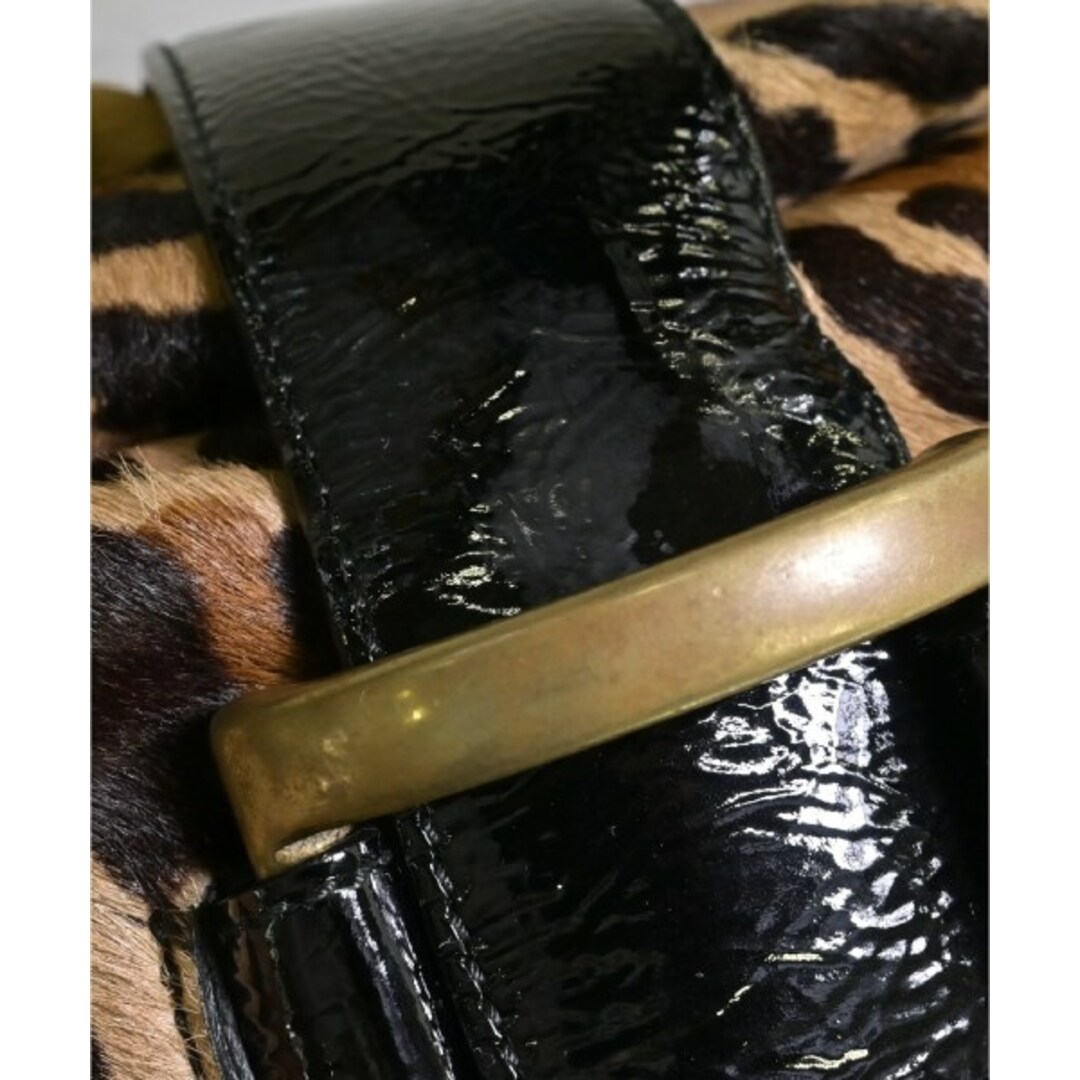 J&M DAVIDSON クラッチバッグ - ベージュx茶x黒(豹柄) 【古着 J&M DAVIDSON クラッチバッグ - ベージュx茶x黒(豹柄) 【古着