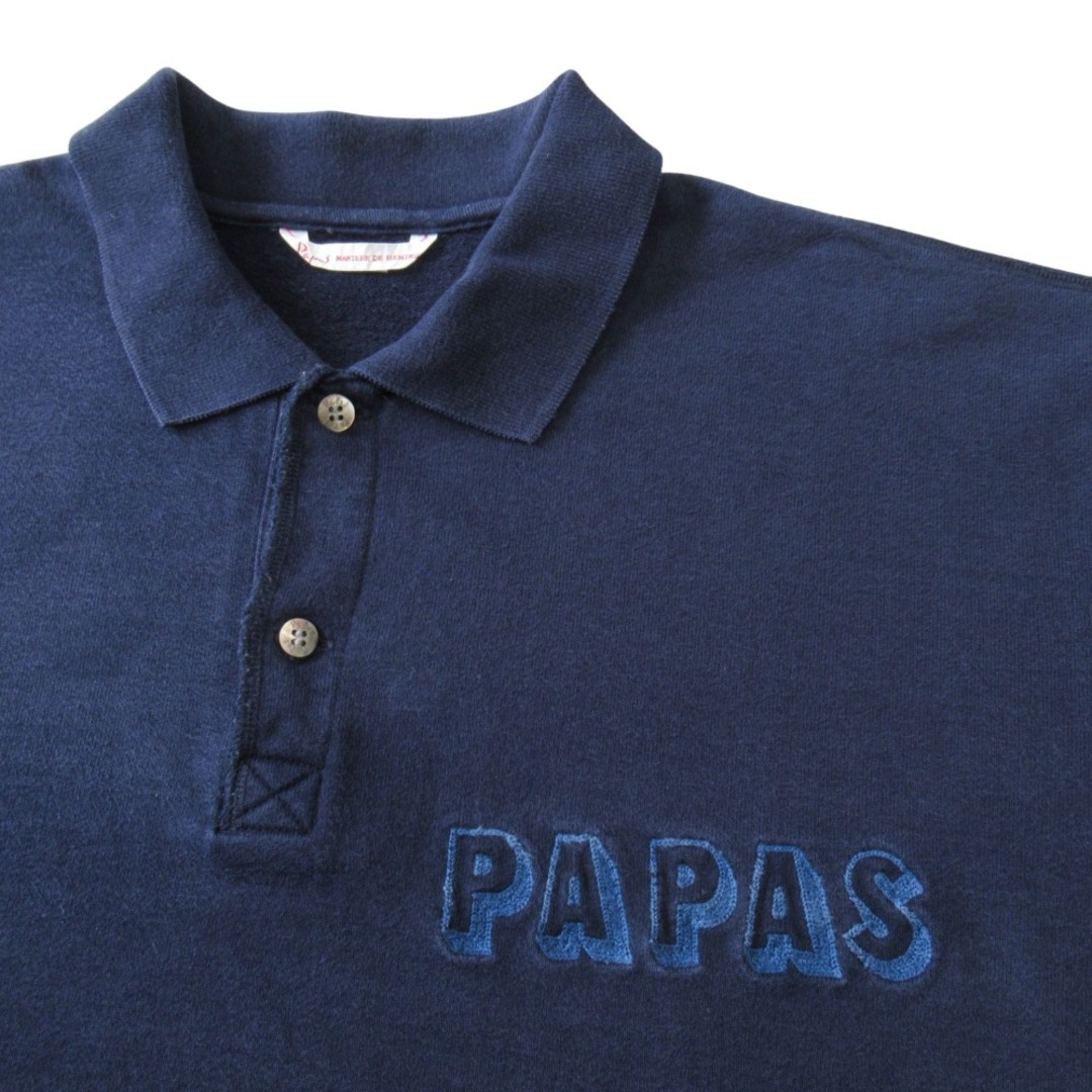 美品 Papas パパス ヘビーウェイト ポロシャツ カットソー 長袖 美品 Papas パパス ヘビーウェイト ポロシャツ カットソー 長袖