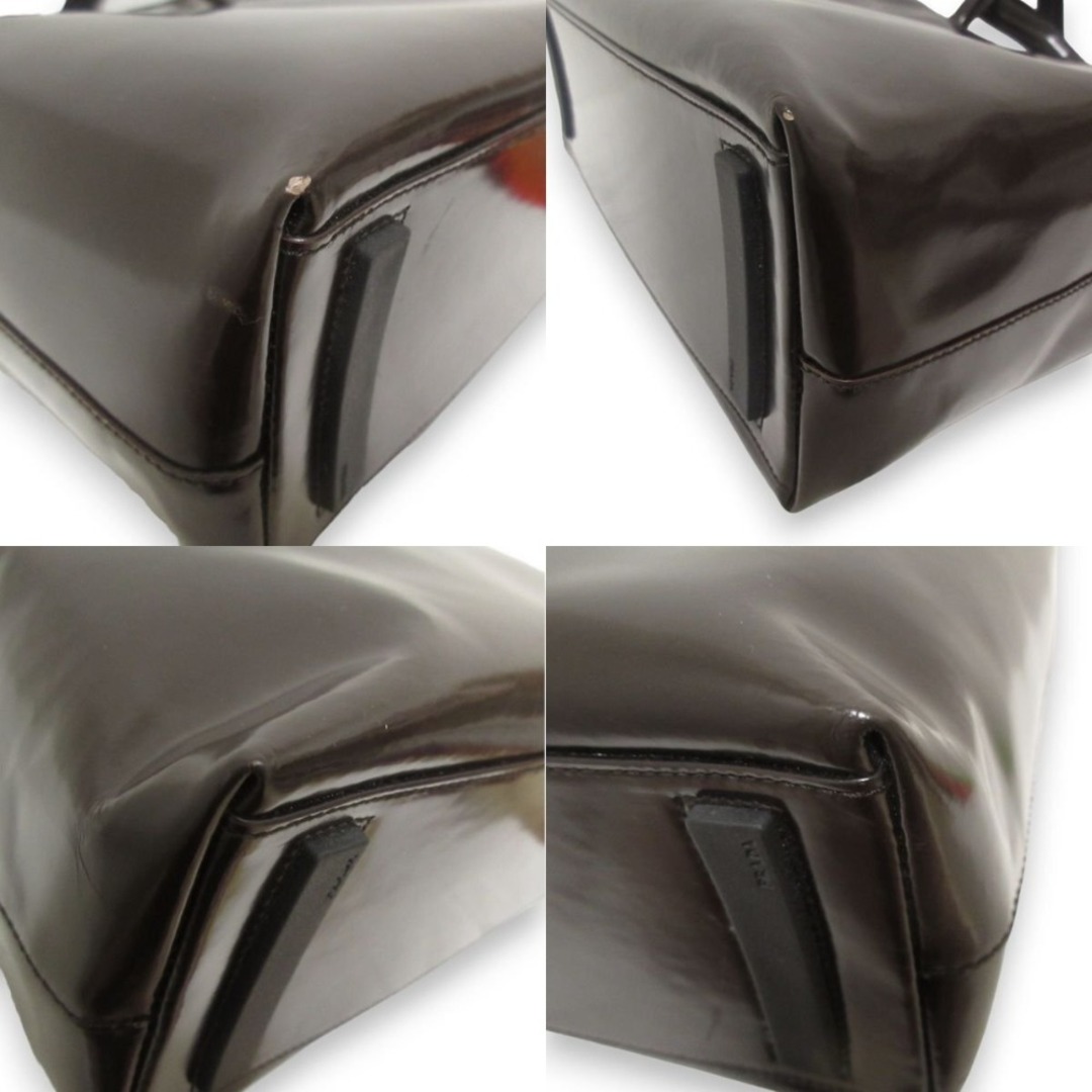 PRADA - 美品 PRADA プラダ ヴィンテージ ガラス加工 エナメル PRADA - 美品 PRADA プラダ ヴィンテージ ガラス加工 エナメル