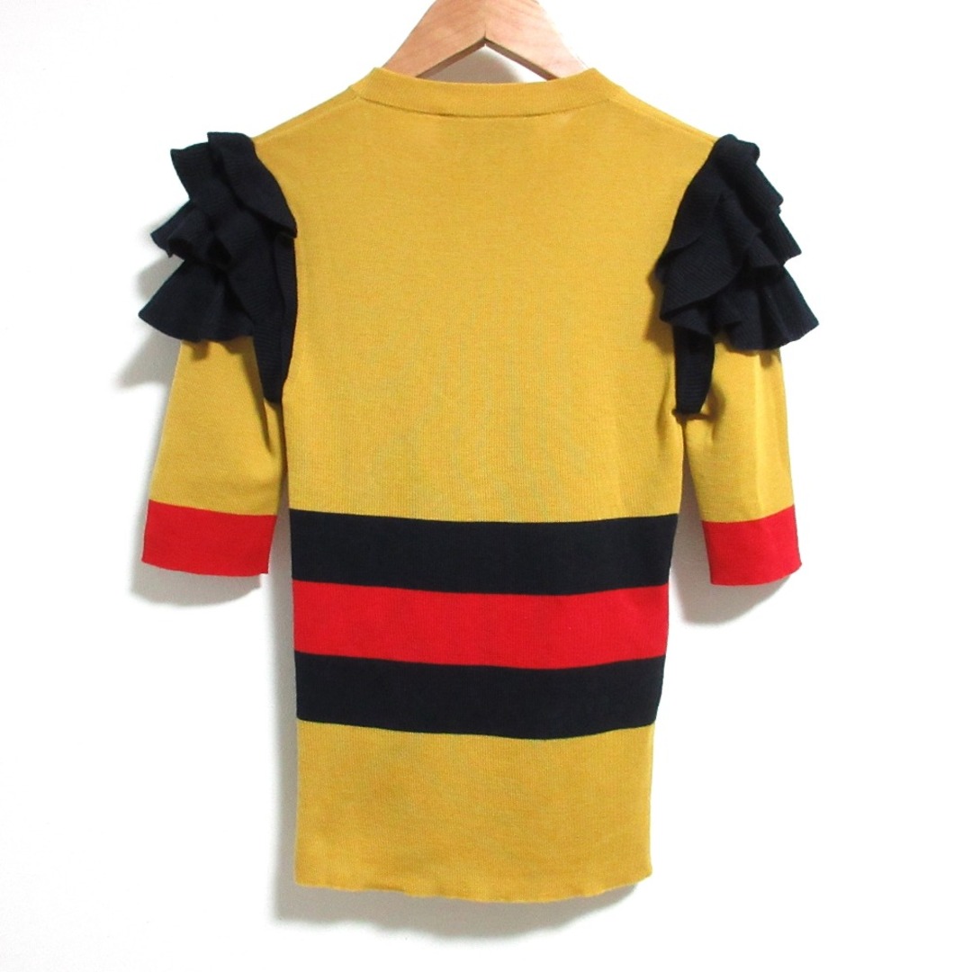 GUCCI - 美品 GUCCI グッチ ウール100% フリルハーフスリーブ GUCCI - 美品 GUCCI グッチ ウール100% フリルハーフスリーブ