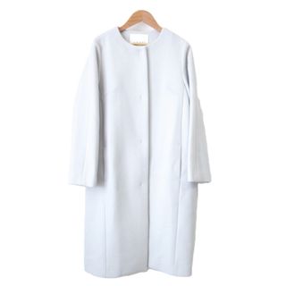 ANAYI - 美品 21AW ANAYI アナイ ウール ノーカラーロングコート ANAYI - 美品 21AW ANAYI アナイ ウール ノーカラーロングコート
