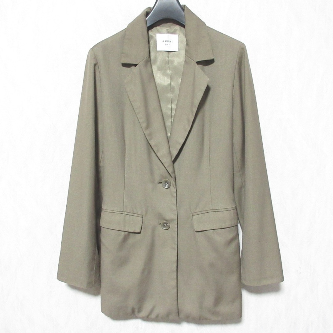 美品 21AW AMERI アメリ WAIST SHAPE TAILORED JACKET シングル 美品 21AW AMERI アメリ WAIST SHAPE TAILORED JACKET シングル