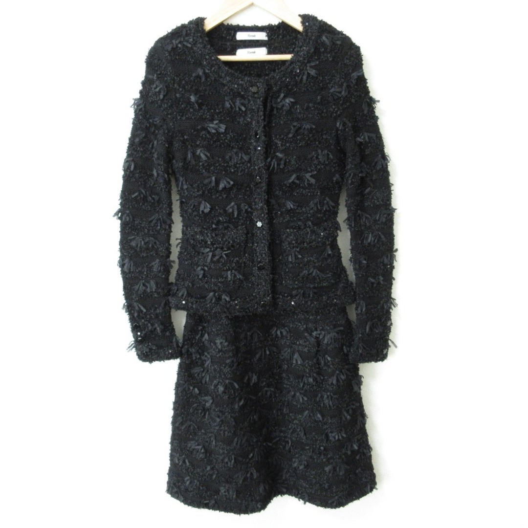 René - 美品 Rene ルネ リボンツイード ノーカラージャケット René - 美品 Rene ルネ リボンツイード ノーカラージャケット