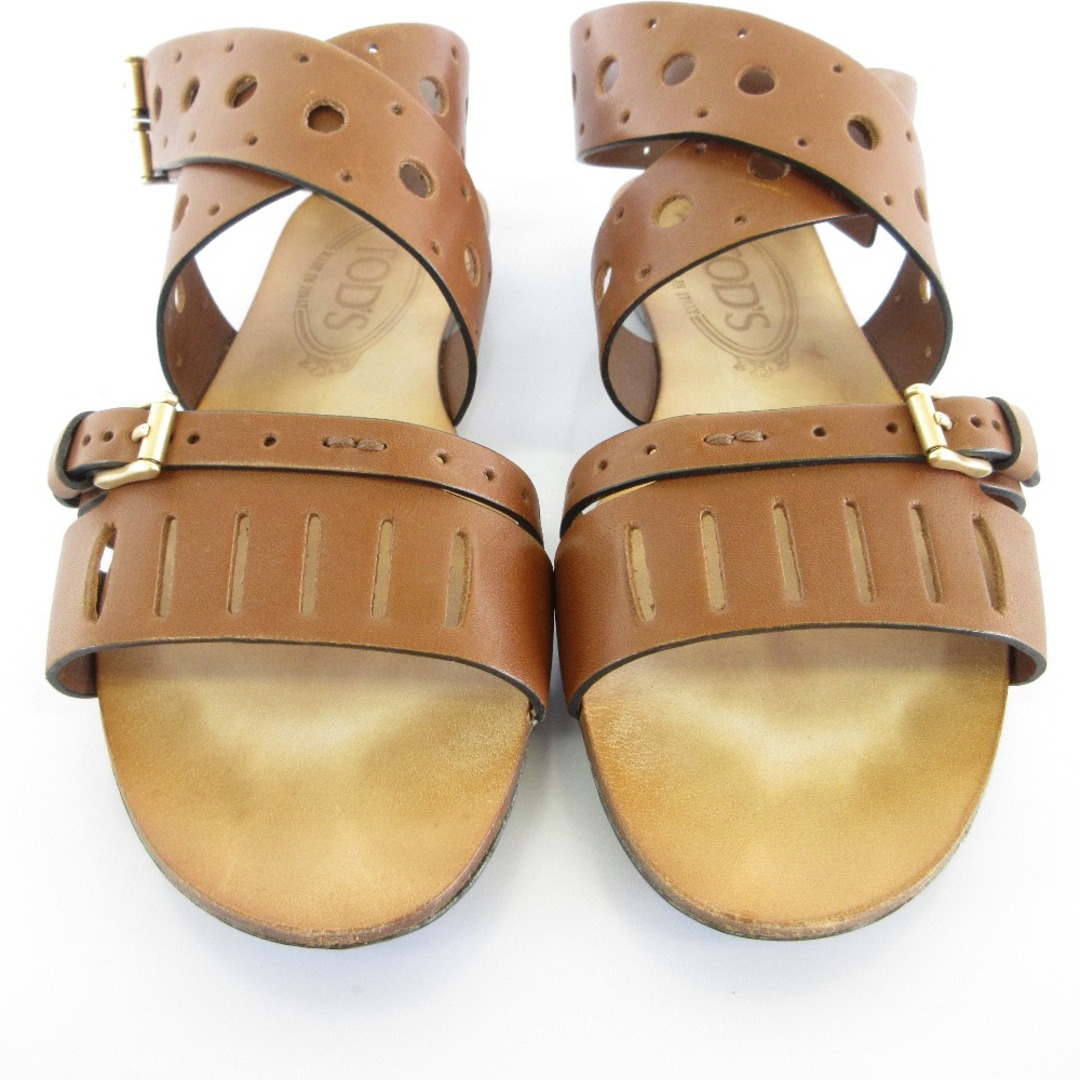 TOD'S - 良品 TOD'S トッズ レザー パンチング クロスベルト TOD'S - 良品 TOD'S トッズ レザー パンチング クロスベルト