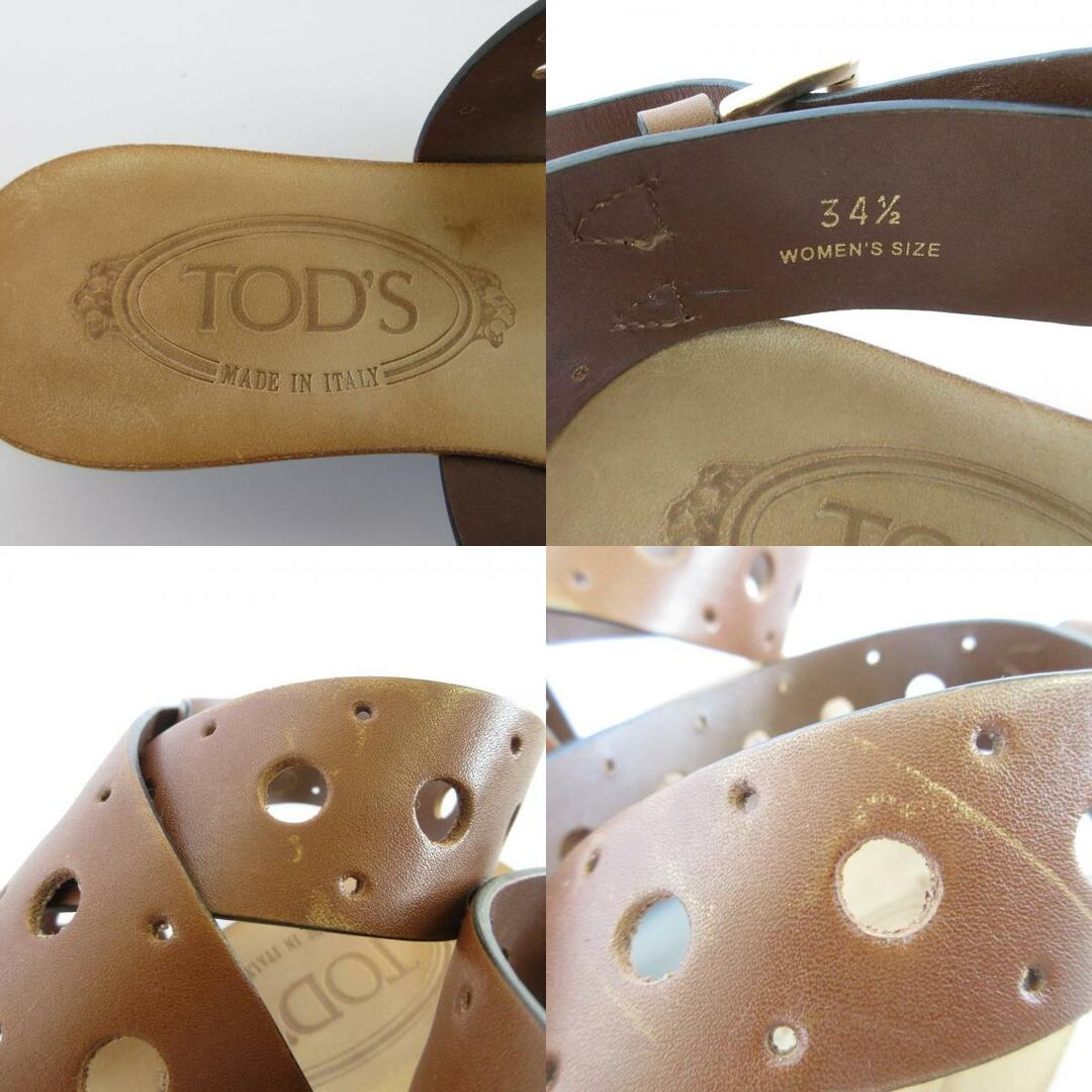TOD'S - 良品 TOD'S トッズ レザー パンチング クロスベルト TOD'S - 良品 TOD'S トッズ レザー パンチング クロスベルト