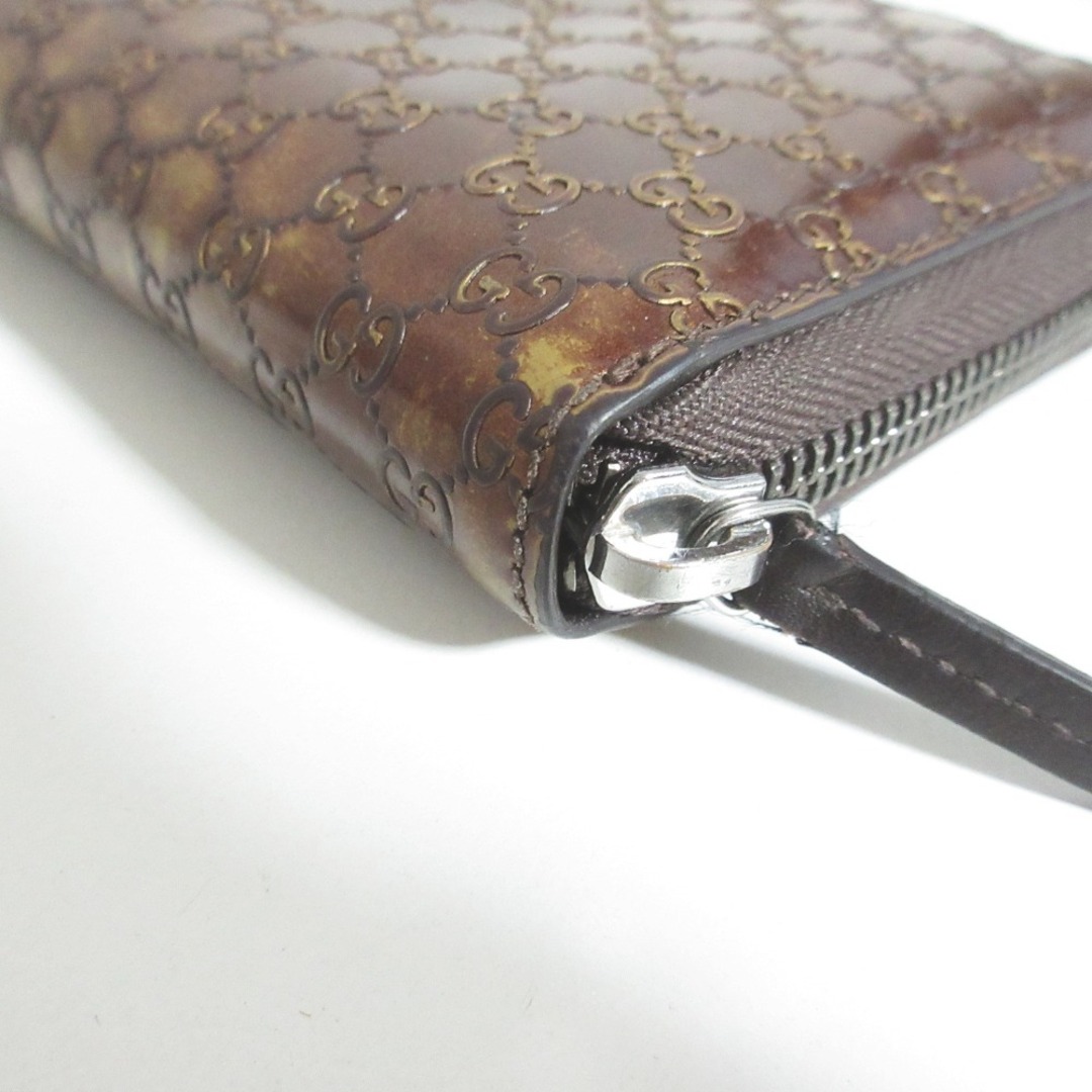 GUCCI - GUCCI グッチ グッチシマ GG柄 パテントレザー ラウンド GUCCI - GUCCI グッチ グッチシマ GG柄 パテントレザー ラウンド