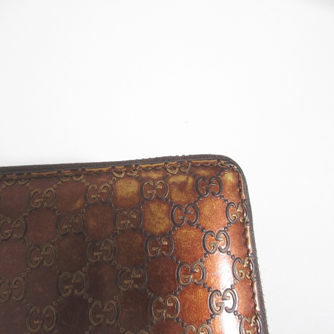 GUCCI - GUCCI グッチ グッチシマ GG柄 パテントレザー ラウンド GUCCI - GUCCI グッチ グッチシマ GG柄 パテントレザー ラウンド