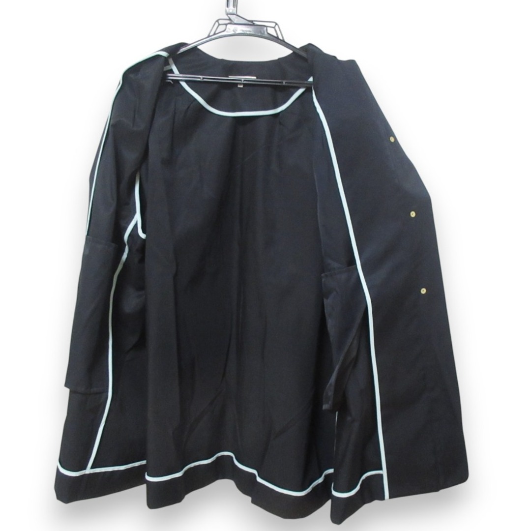 美品 23SS yori ヨリ ノーカラー ツイルフレアハーフコート 美品 23SS yori ヨリ ノーカラー ツイルフレアハーフコート