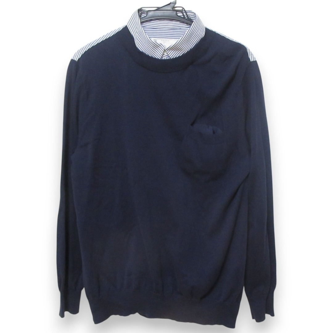 sacai - 美品 sacai サカイ SWITCHED PULLOVER SHIRTS SWEATER sacai - 美品 sacai サカイ SWITCHED PULLOVER SHIRTS SWEATER