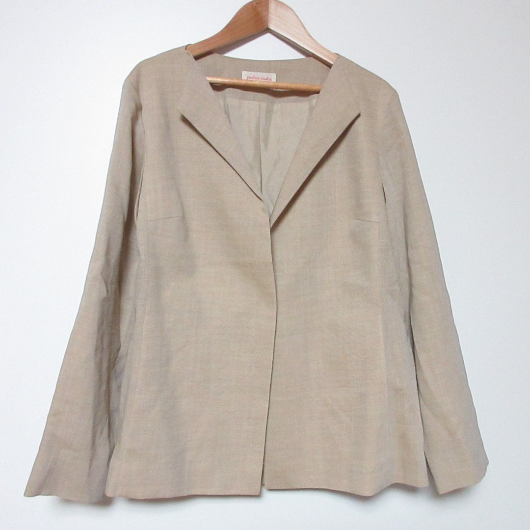美品 YOSHIE INABA ヨシエイナバ ウールシルクリネンジャケット 美品 YOSHIE INABA ヨシエイナバ ウールシルクリネンジャケット