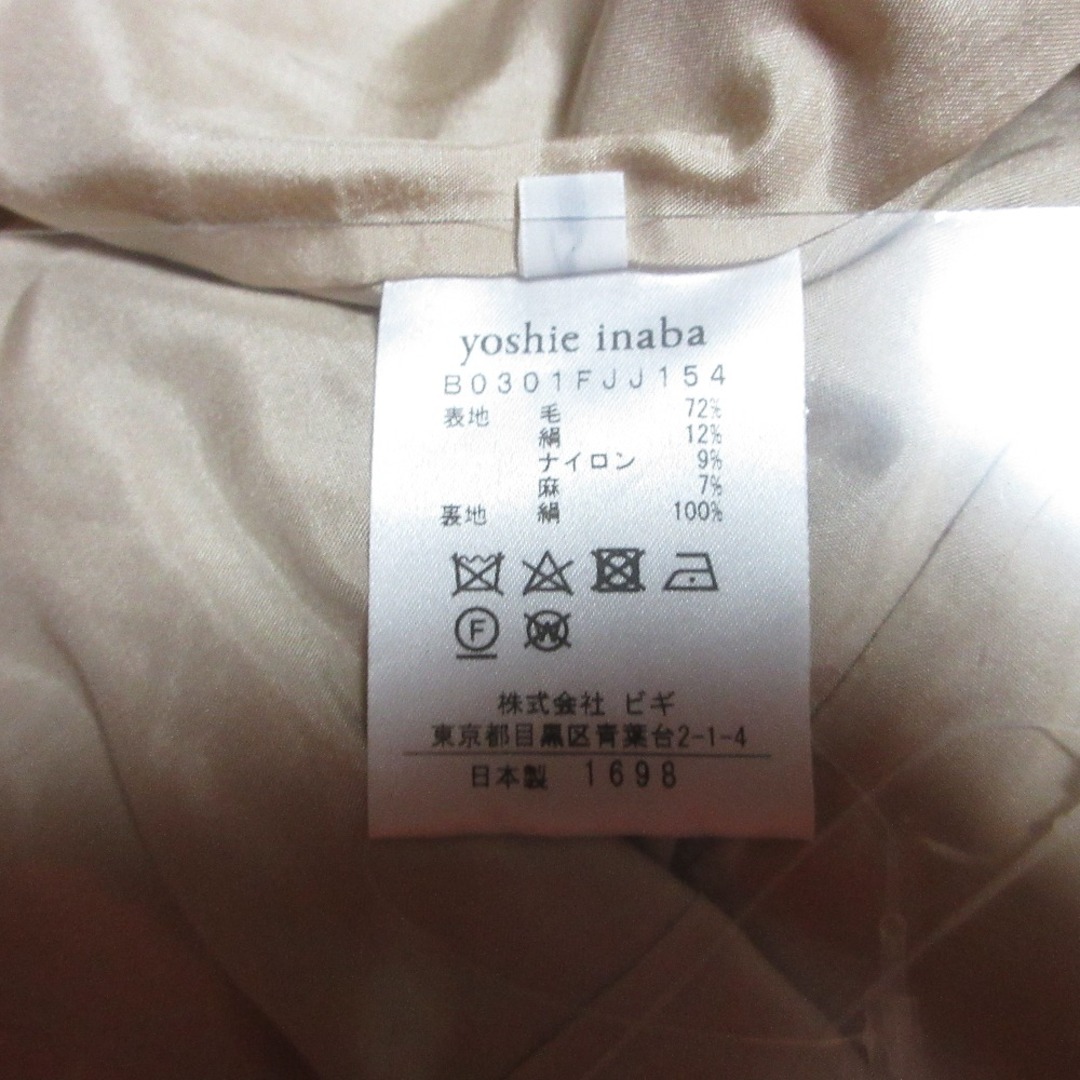 美品 YOSHIE INABA ヨシエイナバ ウールシルクリネンジャケット 美品 YOSHIE INABA ヨシエイナバ ウールシルクリネンジャケット