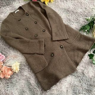 LEPSIM - 【LEPSIM】モヘア混合ニットコーディガン　ロング丈カーディガン　コート　M