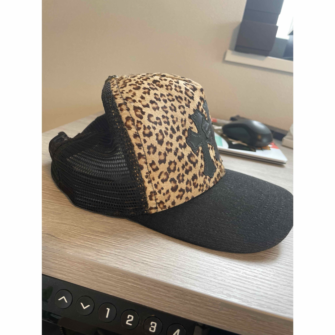 Chrome Hearts - クロムハーツクロスパッチキャップ CAP 豹柄の Chrome Hearts - クロムハーツクロスパッチキャップ CAP 豹柄の