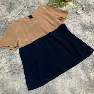 ビームス(BEAMS)の【BEAMS HEART】ベージュ ネイビー リボン 半袖チュニック(チュニック)