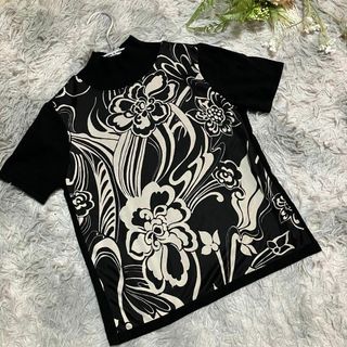ジョルジュレッシュ(GEORGES RECH)の【GEORGES RECH】フラワープリント ハイネック 半袖Tシャツ S(Tシャツ(長袖/七分))
