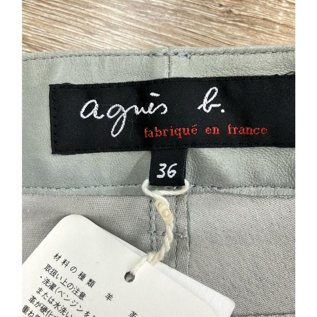 agnes b. - アニエスベー agnes b. レザーパンツ レディース 36 agnes b. - アニエスベー agnes b. レザーパンツ レディース 36