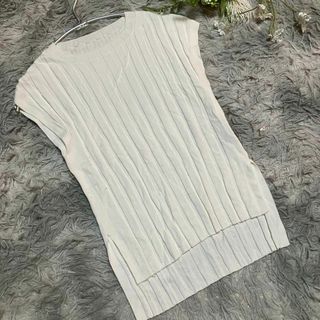 ロペ(ROPE’)の【ROPE】リブ編み ノースリーブトップス ニット　36 ロングテール(ニット/セーター)