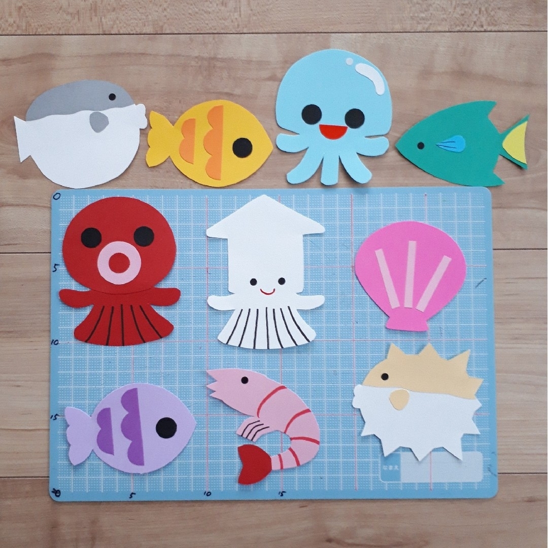 壁面飾り*お魚たち(10枚) ハンドメイドのハンドメイド その他(その他)の商品写真