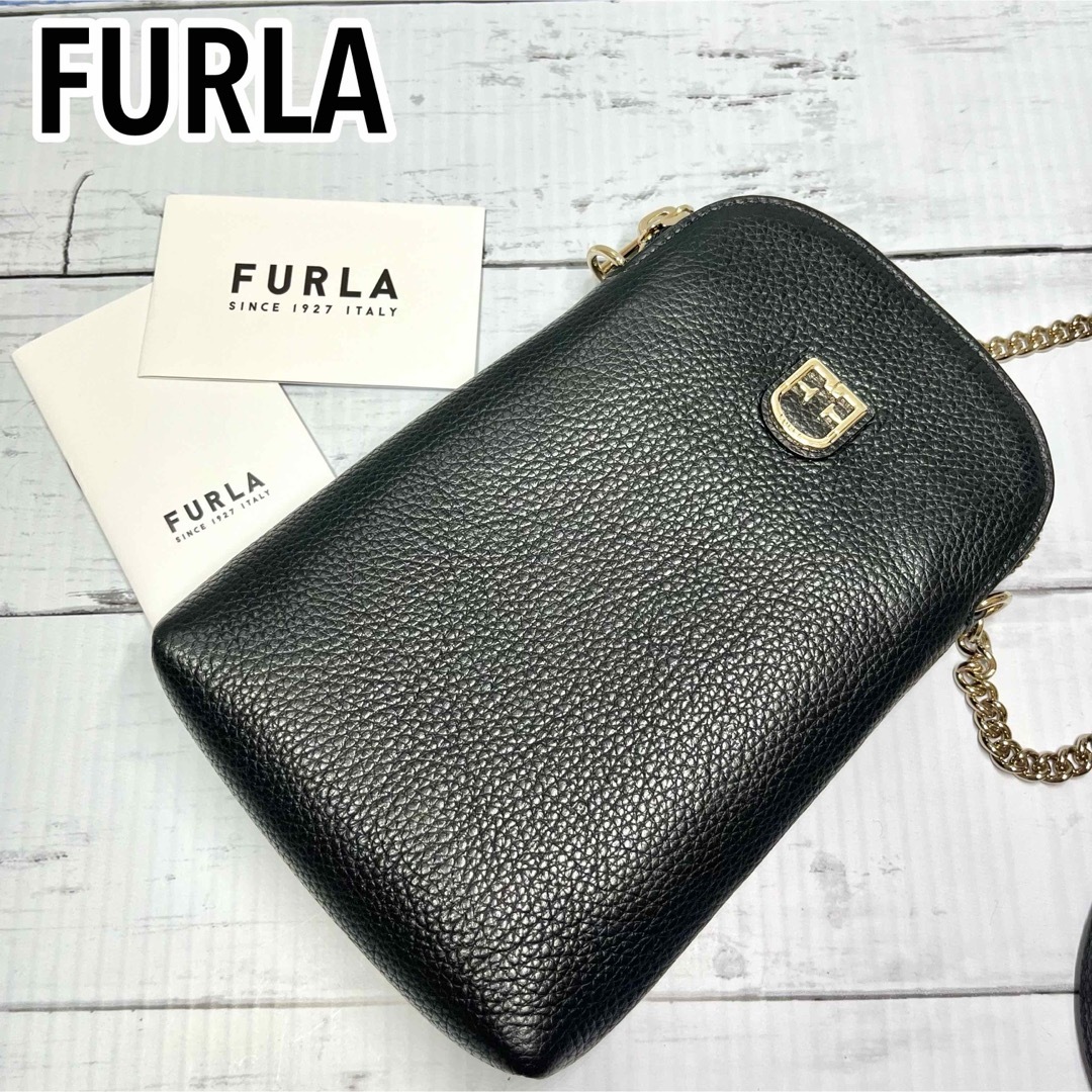 FURLA - 極美品　フルラ　FURLA ジョイレザースモールフォン クロスボディー