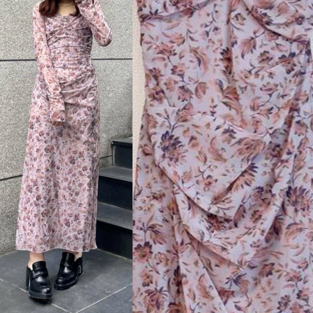COCO DEAL - 新品!COCODEAL ココディール 花柄 長袖 ストレッチ COCO DEAL - 新品!COCODEAL ココディール 花柄 長袖 ストレッチ