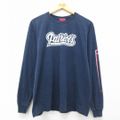 XL★古着 長袖 ビンテージ Tシャツ メンズ 00年代 00s NFL ニューイングランドペイトリオッツ コットン クルーネック 紺 ネイビー アメフト スーパーボウル 25apr26 中古