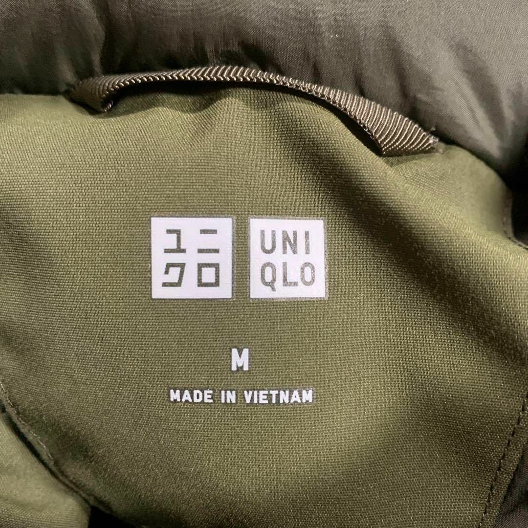 UNIQLO - 【UNIQLO】(M) 無地 フード ミリタリー ダウン UNIQLO - 【UNIQLO】(M) 無地 フード ミリタリー ダウン