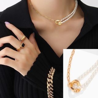agete - agete CLASSIC K18 K14 オパールダイヤネックレスの通販 agete - agete CLASSIC K18 K14 オパールダイヤネックレスの通販