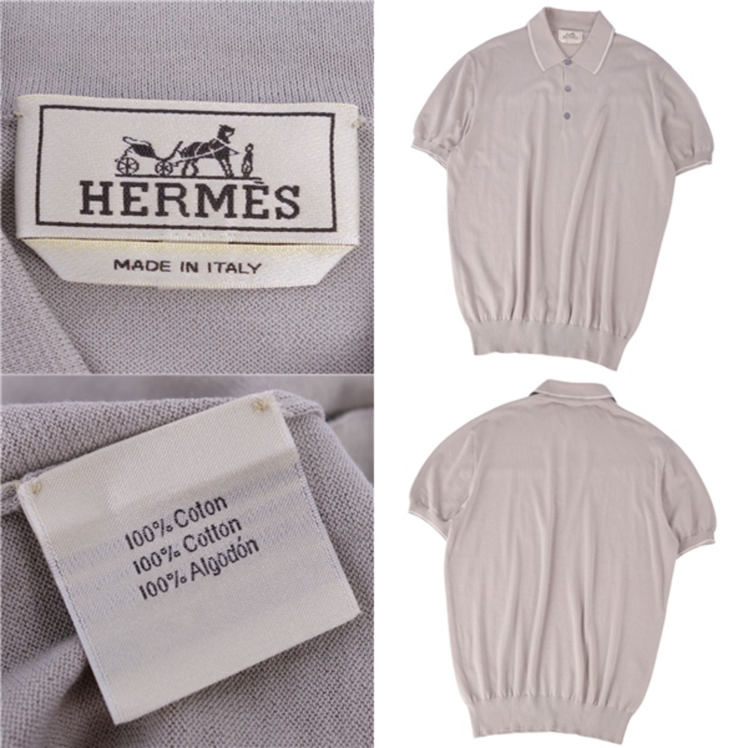 HERMES - 美品 エルメス HERMES ニット ポロシャツ ショート HERMES - 美品 エルメス HERMES ニット ポロシャツ ショート