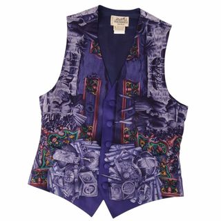 HERMES - 美品 Vintage エルメス HERMES ベスト ジレ 総柄 HERMES - 美品 Vintage エルメス HERMES ベスト ジレ 総柄