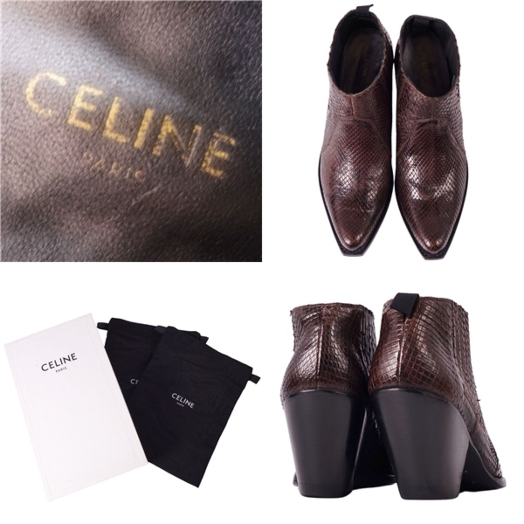 CELINE - 美品 セリーヌ CELINE ブーツ ブーティー パイソン CELINE - 美品 セリーヌ CELINE ブーツ ブーティー パイソン