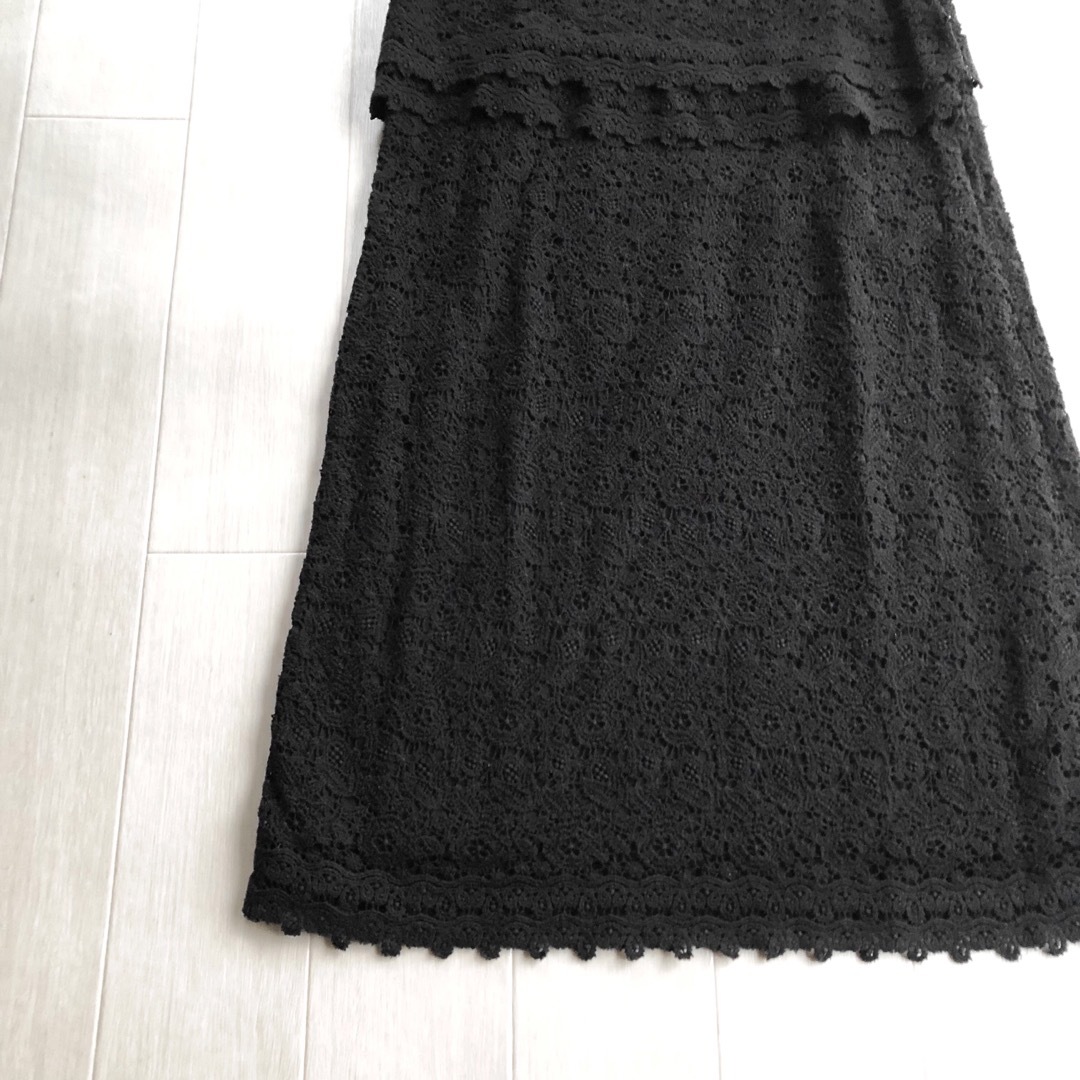 INGEBORG - インゲボルグ お花模様 総レース コットンリネン 黒 INGEBORG - インゲボルグ お花模様 総レース コットンリネン 黒
