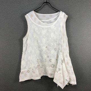 Sensounico - センソユニコ 慈雨 刺繍 ドット ノースリーブ Sensounico - センソユニコ 慈雨 刺繍 ドット ノースリーブ