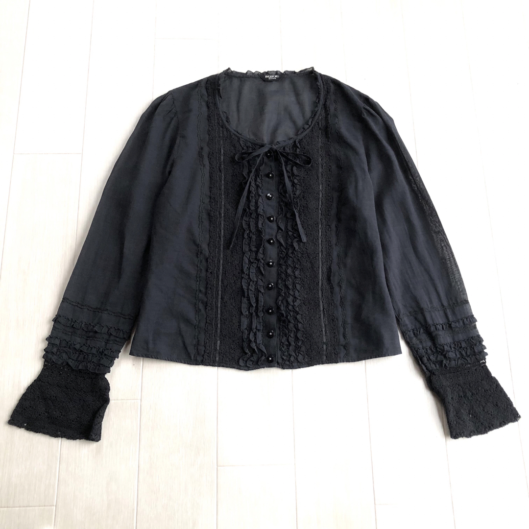 INGEBORG(インゲボルグ)のインゲボルグ ピコフリル レース ブラウス レディースのトップス(シャツ/ブラウス(長袖/七分))の商品写真
