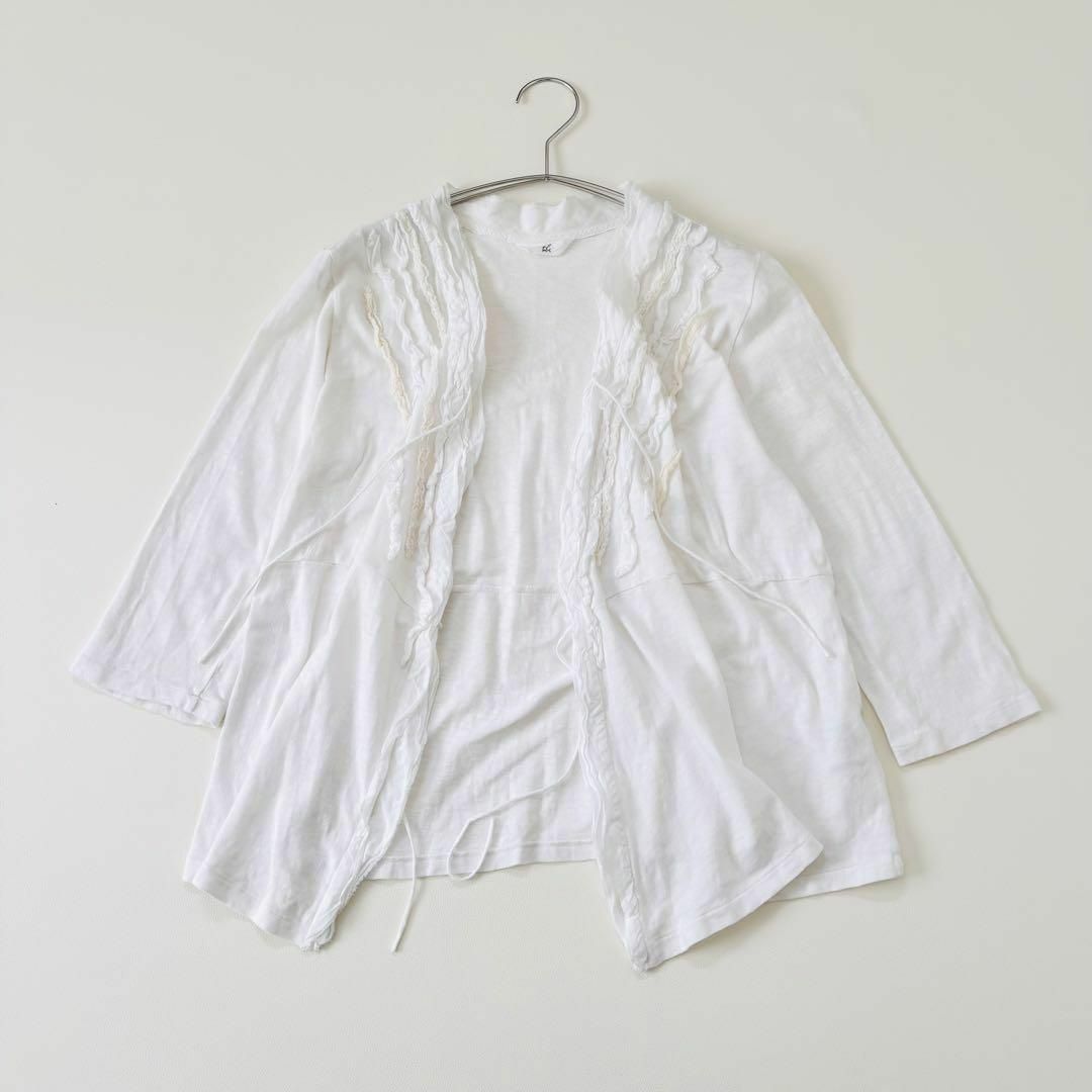 45R - 美品 45R タックフリルブラウス フリルカシュクール 45R - 美品 45R タックフリルブラウス フリルカシュクール