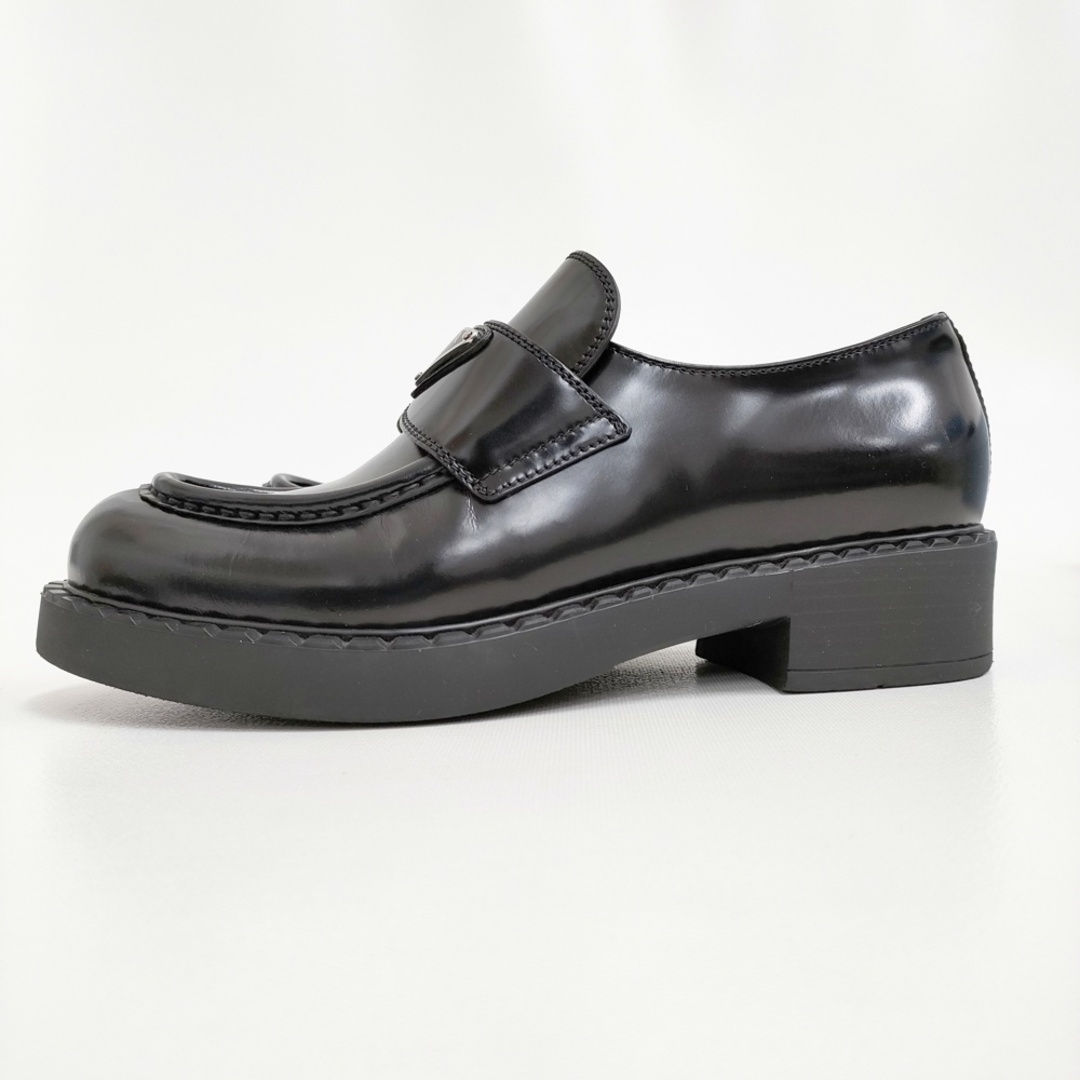 PRADA - PRADA プラダチョコレートブラッシュドレザーローファー PRADA - PRADA プラダチョコレートブラッシュドレザーローファー