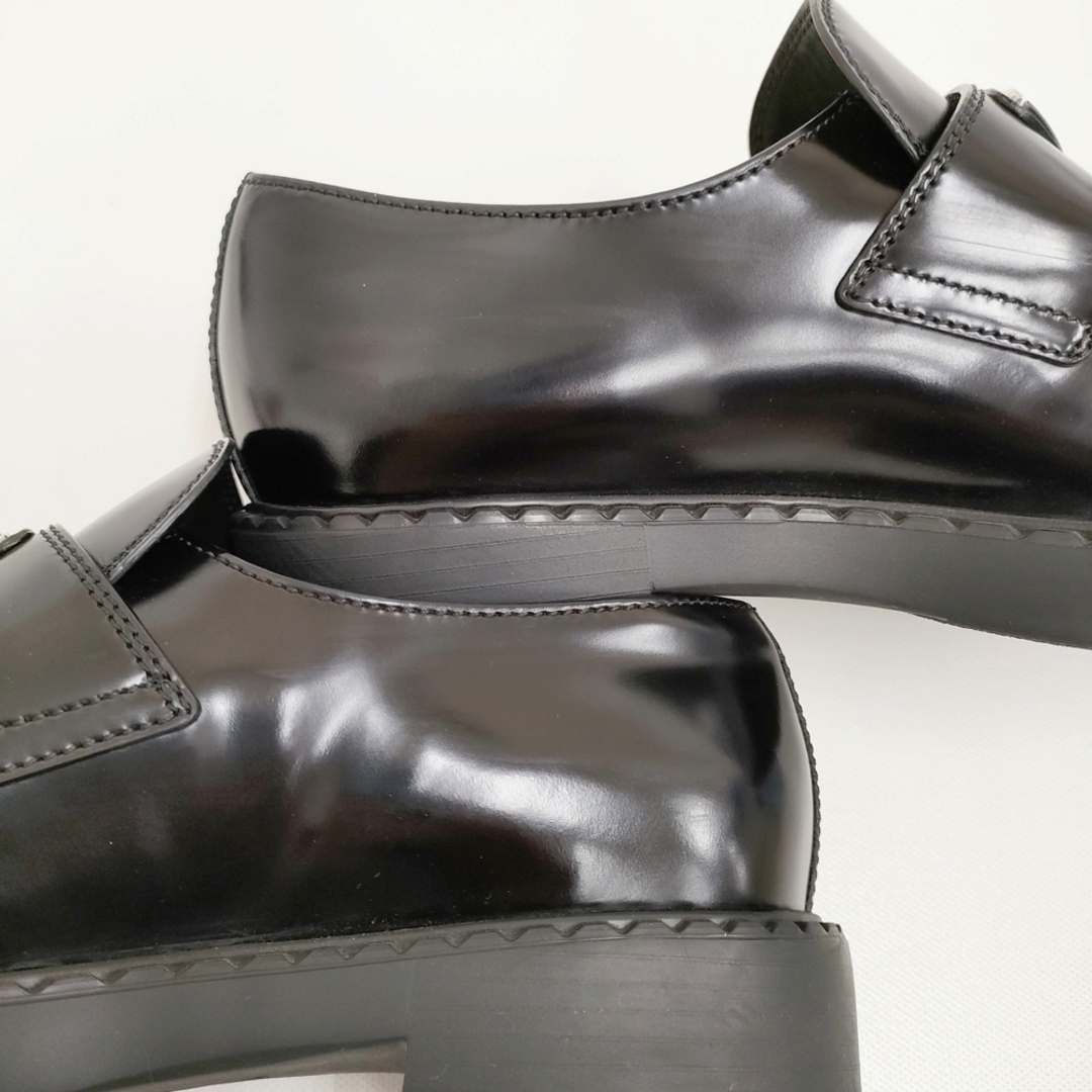 PRADA - PRADA プラダチョコレートブラッシュドレザーローファー PRADA - PRADA プラダチョコレートブラッシュドレザーローファー