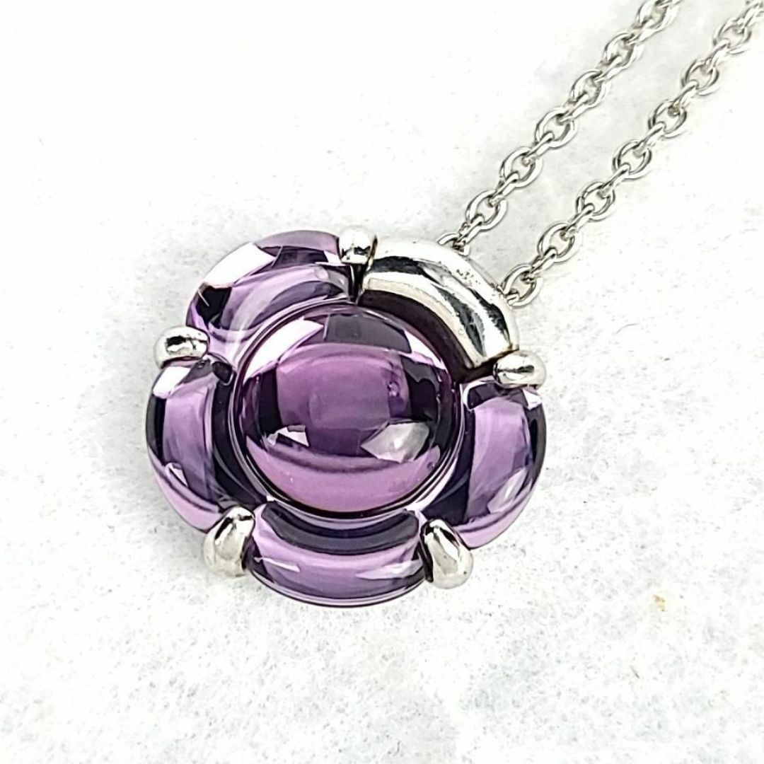 Baccarat - ◇極美品◇バカラ 925 フラワー ネックレス パープル Baccarat - ◇極美品◇バカラ 925 フラワー ネックレス パープル