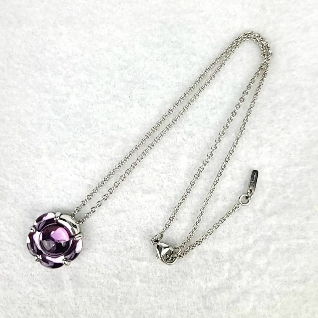 Baccarat - ◇極美品◇バカラ 925 フラワー ネックレス パープル Baccarat - ◇極美品◇バカラ 925 フラワー ネックレス パープル