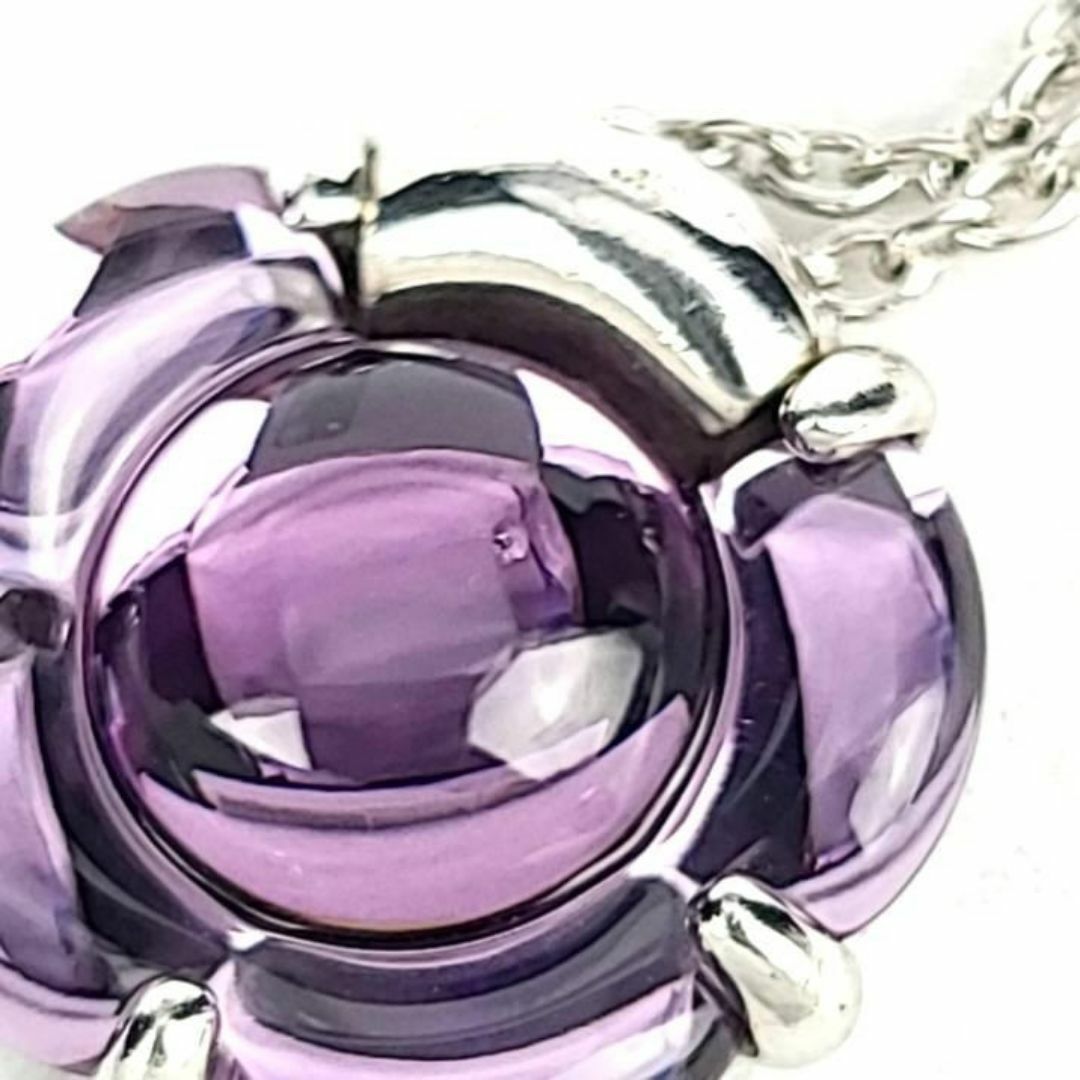 Baccarat - ◇極美品◇バカラ 925 フラワー ネックレス パープル Baccarat - ◇極美品◇バカラ 925 フラワー ネックレス パープル