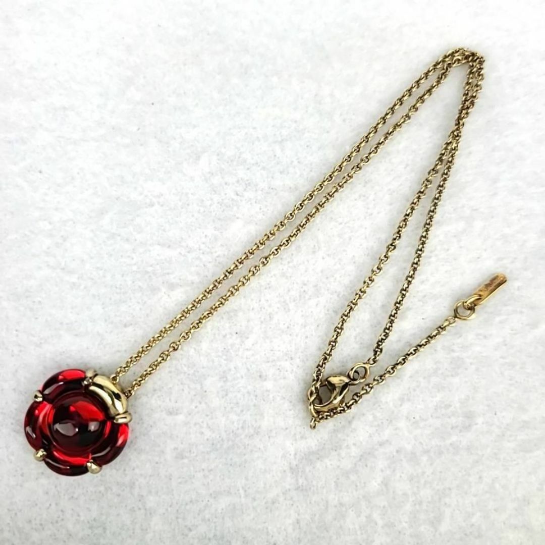 Baccarat - ◇極美品◇バカラ 925 フラワー ネックレス レッドの Baccarat - ◇極美品◇バカラ 925 フラワー ネックレス レッドの