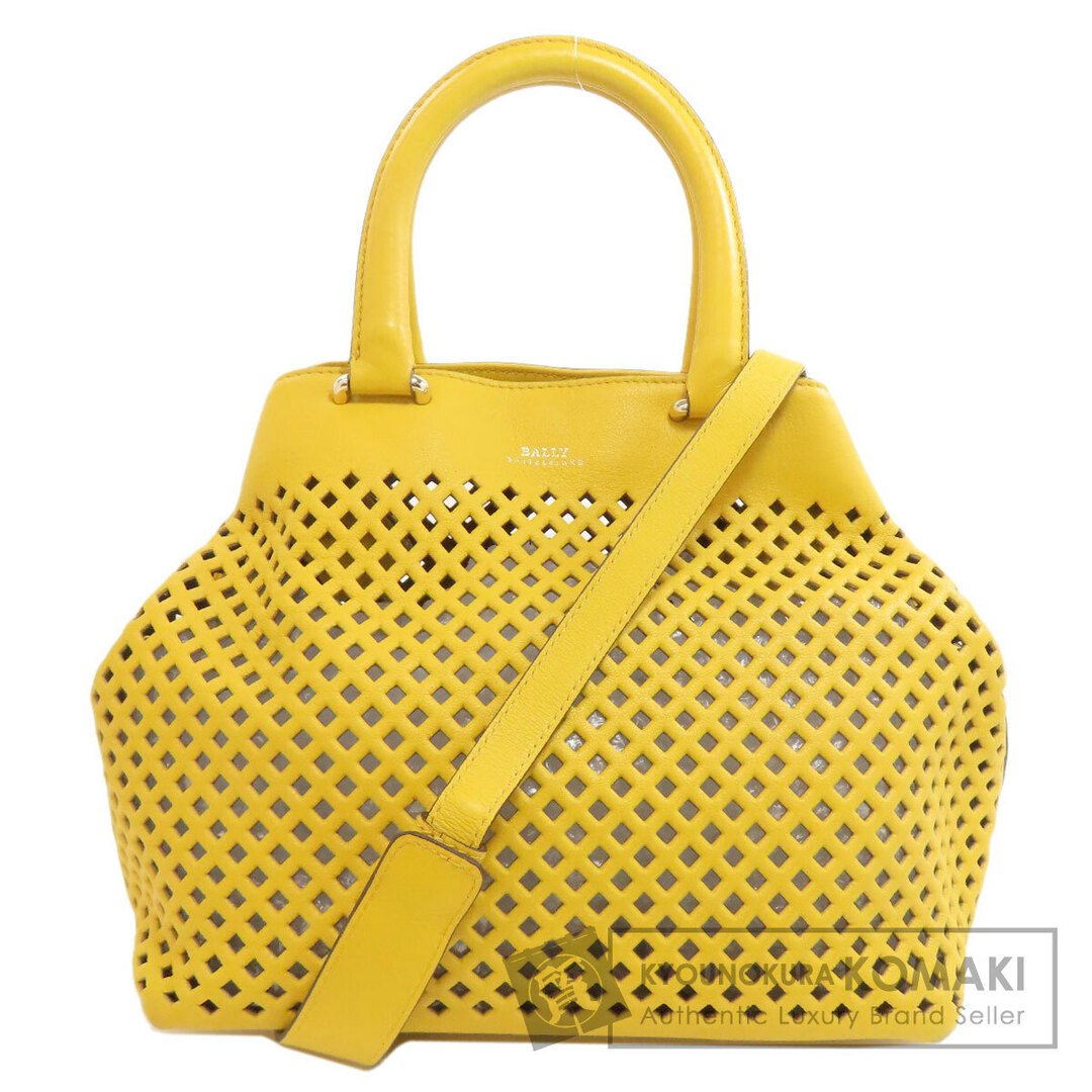 Bally - BALLY パンチング 2WAY ハンドバッグ レザー レディース Bally - BALLY パンチング 2WAY ハンドバッグ レザー レディース